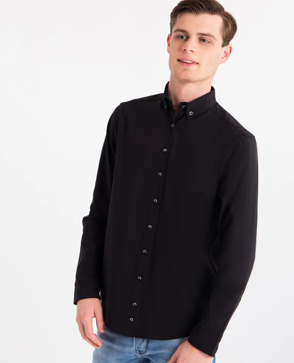 Button Down Shirt Homme Travel | Zwart - Image 5