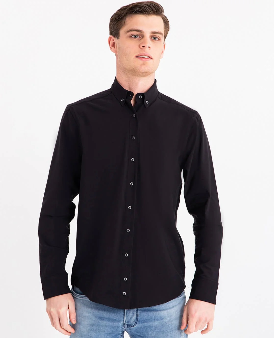 Button Down Shirt Homme Travel | Zwart - Image 6