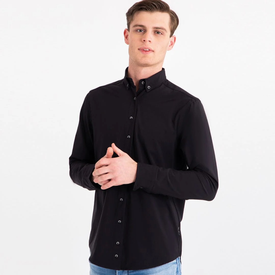 Button Down Shirt Homme Travel | Zwart - Image 7