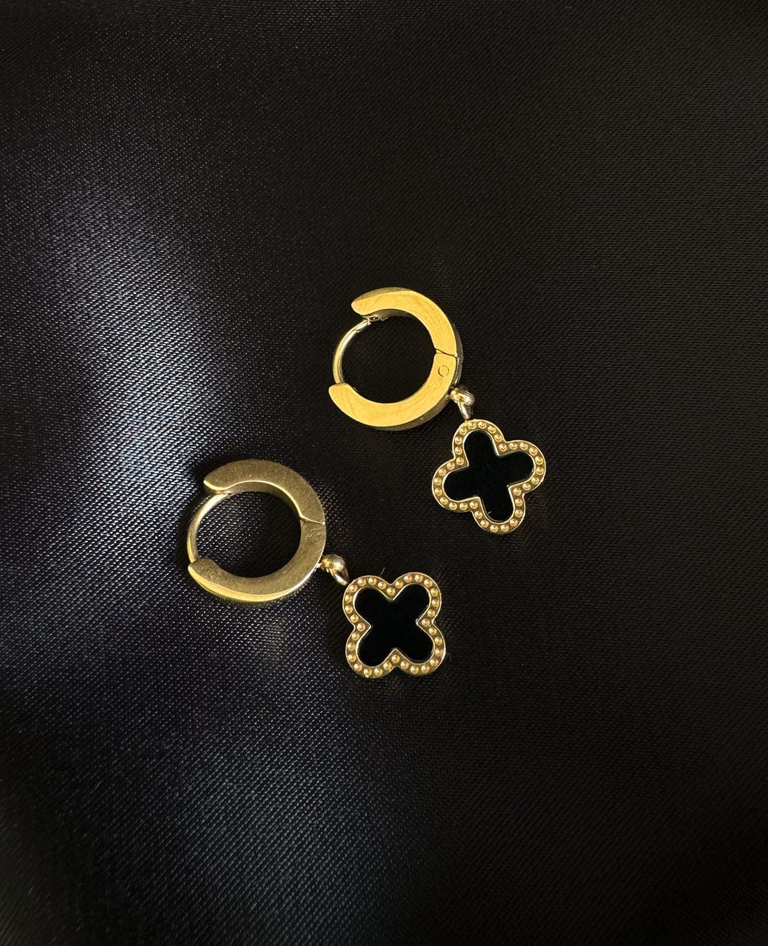 Earrings Lucky Charm | Noir/gold - Image 2