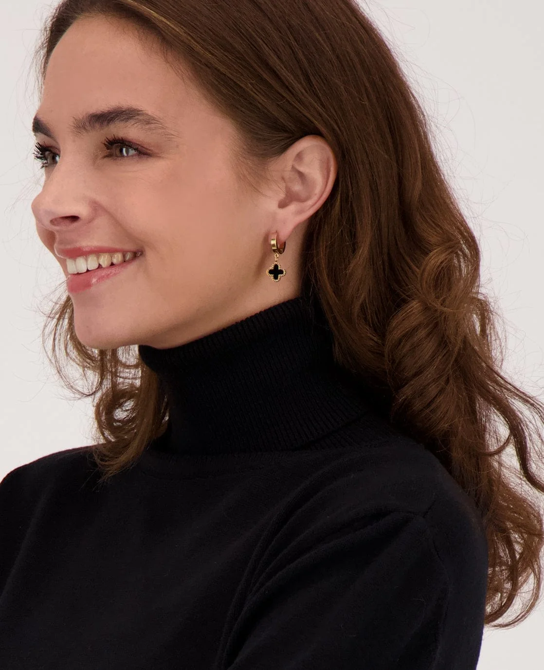 Earrings Lucky Charm | Noir/gold - Image 3