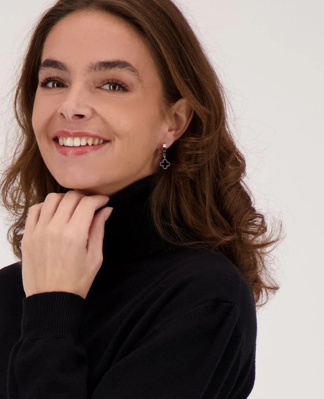 Earrings Lucky Charm | Noir/zilver - Image 3