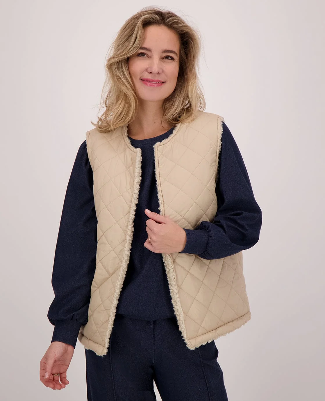 Gilet Teddy Reversible | Ecru - Image 2