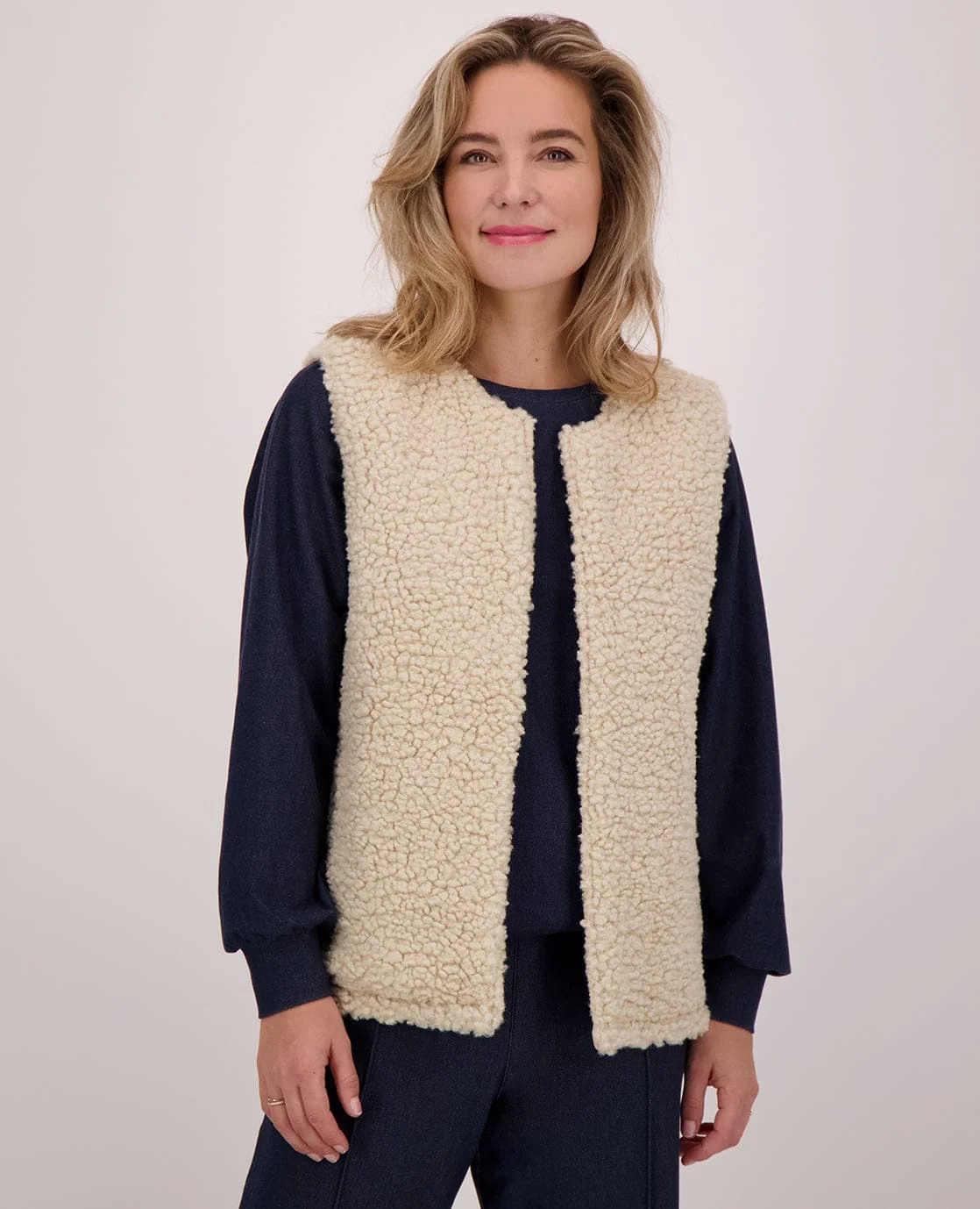 Gilet Teddy Reversible | Ecru - Image 3