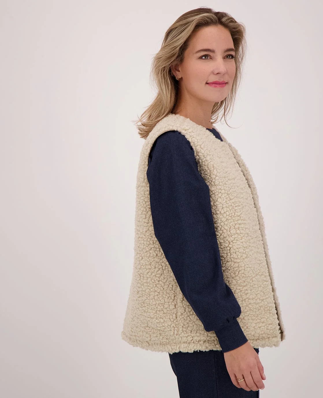 Gilet Teddy Reversible | Ecru - Image 4