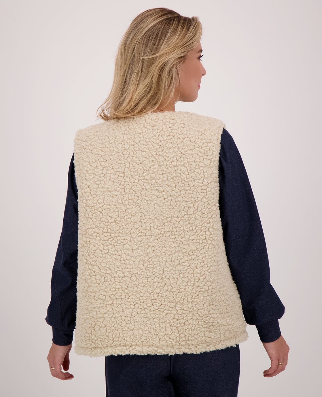 Gilet Teddy Reversible | Ecru - Image 5