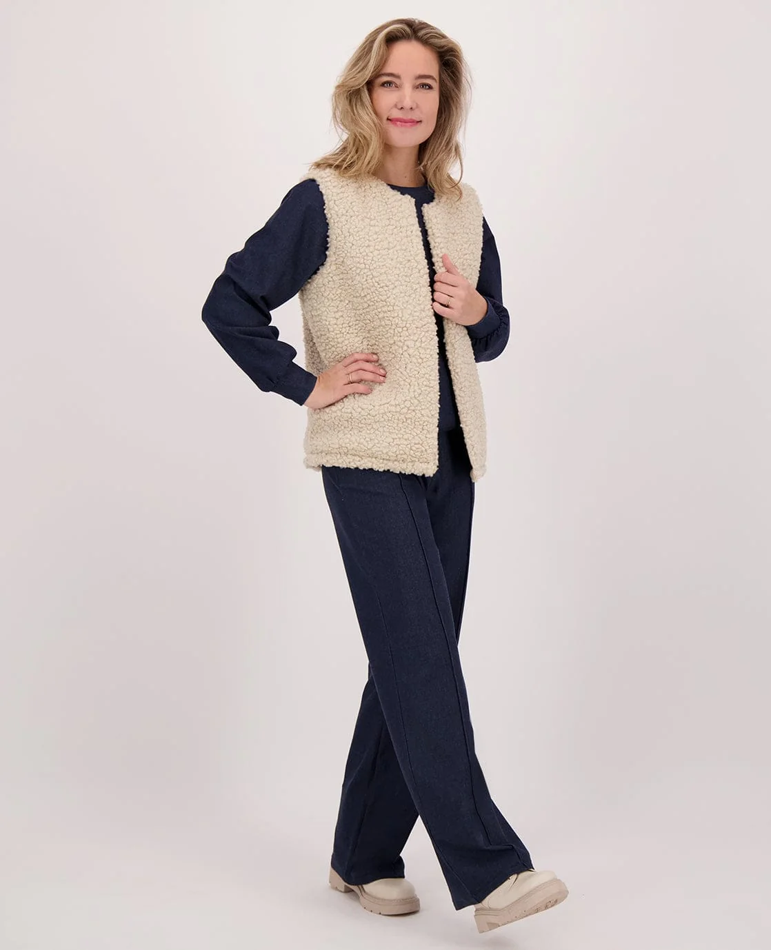 Gilet Teddy Reversible | Ecru - Image 7