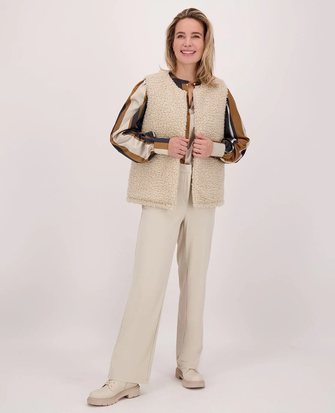 Gilet Teddy Reversible | Ecru - Image 8