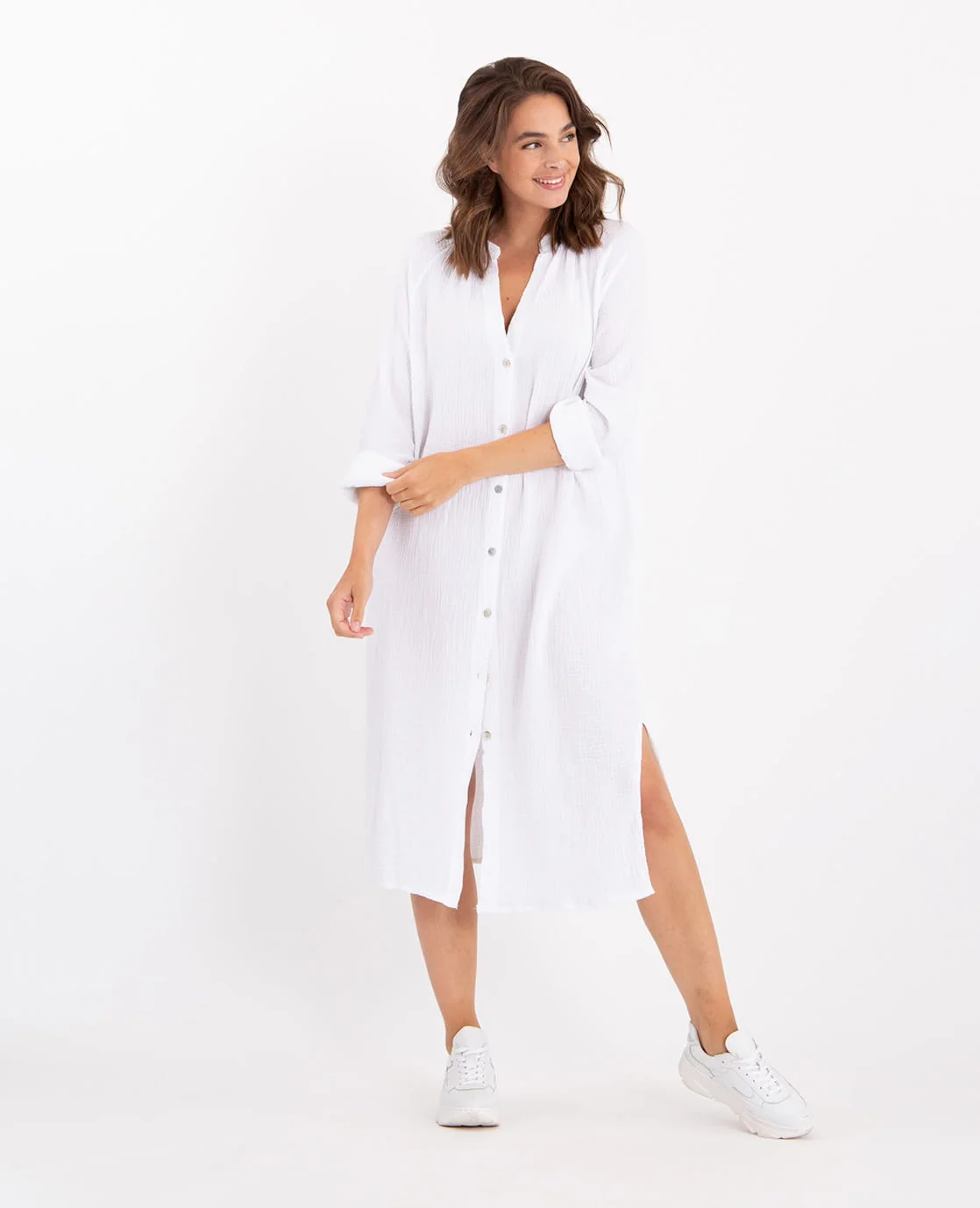 La Spring Dress Joyeux Blanc | Wit
