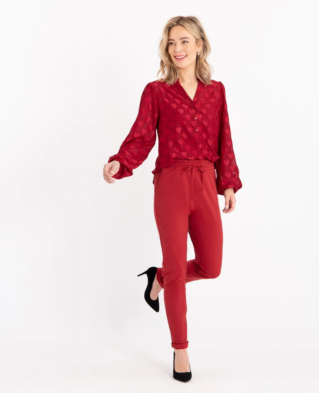 Le Pant Regular Travel +++ Merlot Red | Merlot Red - Image 2
