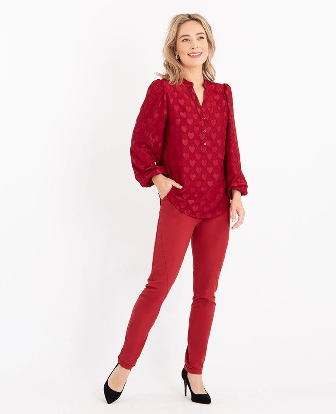 Le Pant Regular Travel +++ Merlot Red | Merlot Red - Image 3