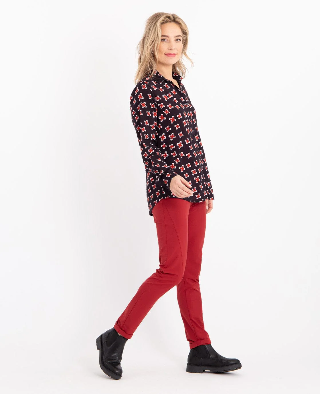 Le Pant Regular Travel +++ Merlot Red | Merlot Red - Image 8