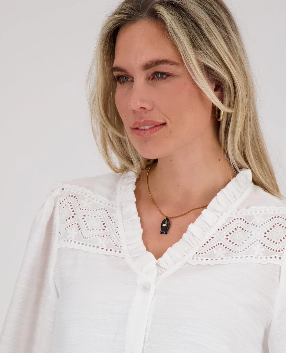 Necklace Fish Charm | Goud / Zwart - Image 2