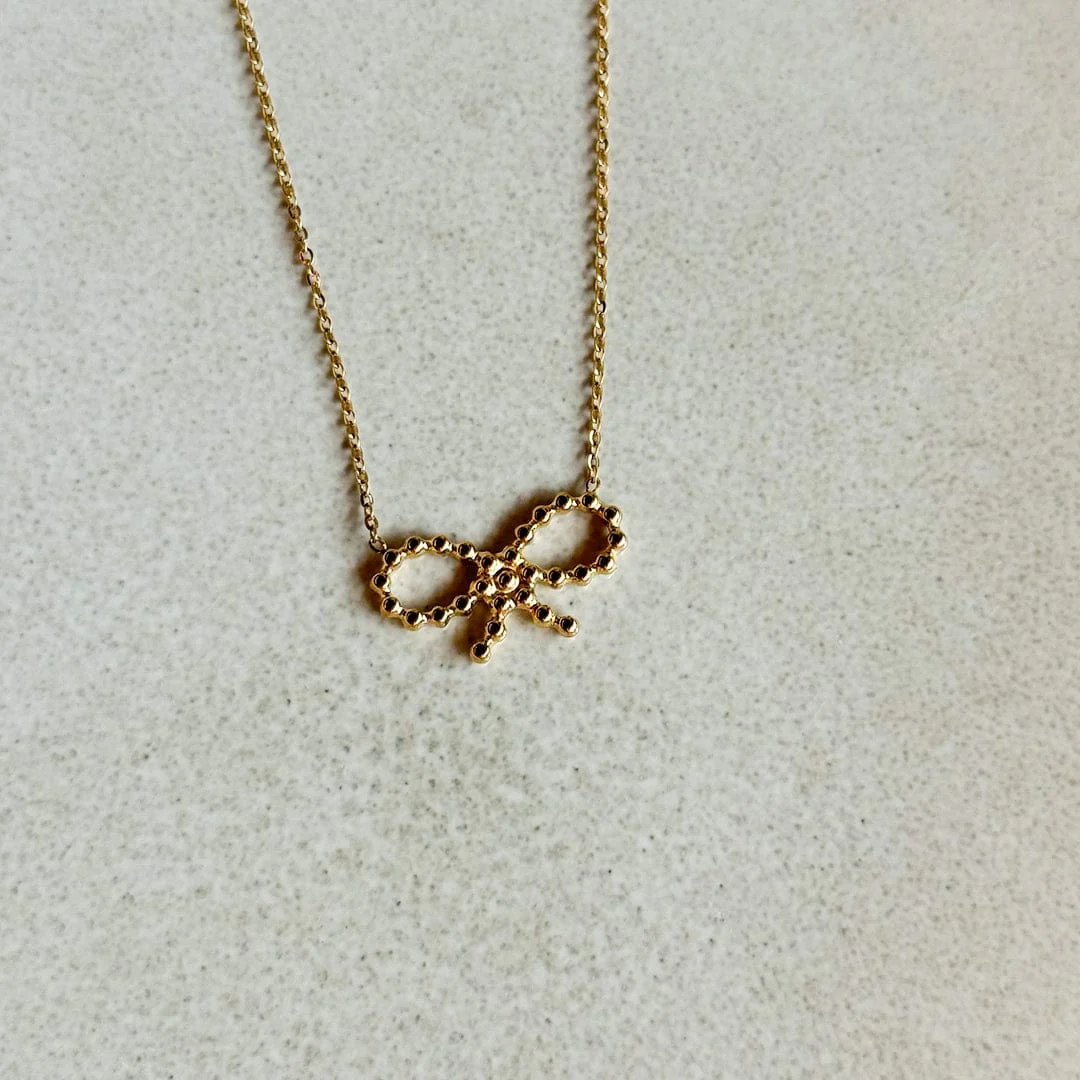 Necklace Petit Bow | Goud - Image 3