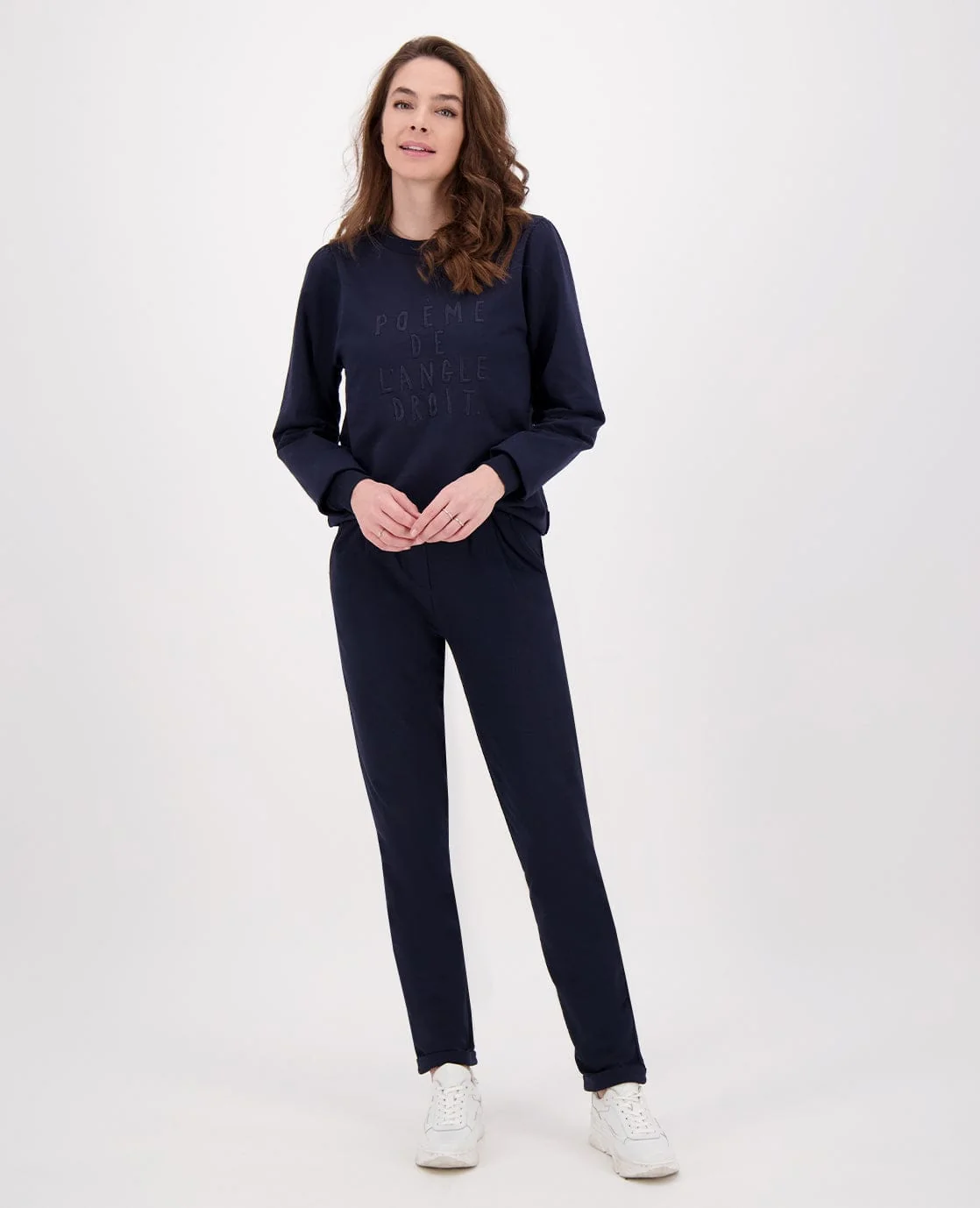 Pant Easy | Donkerblauw/Wit - Image 8