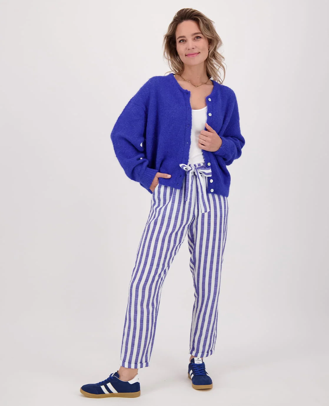 Pant Fancy Élégant 7/8 | Wit/Deep Marine - Image 11