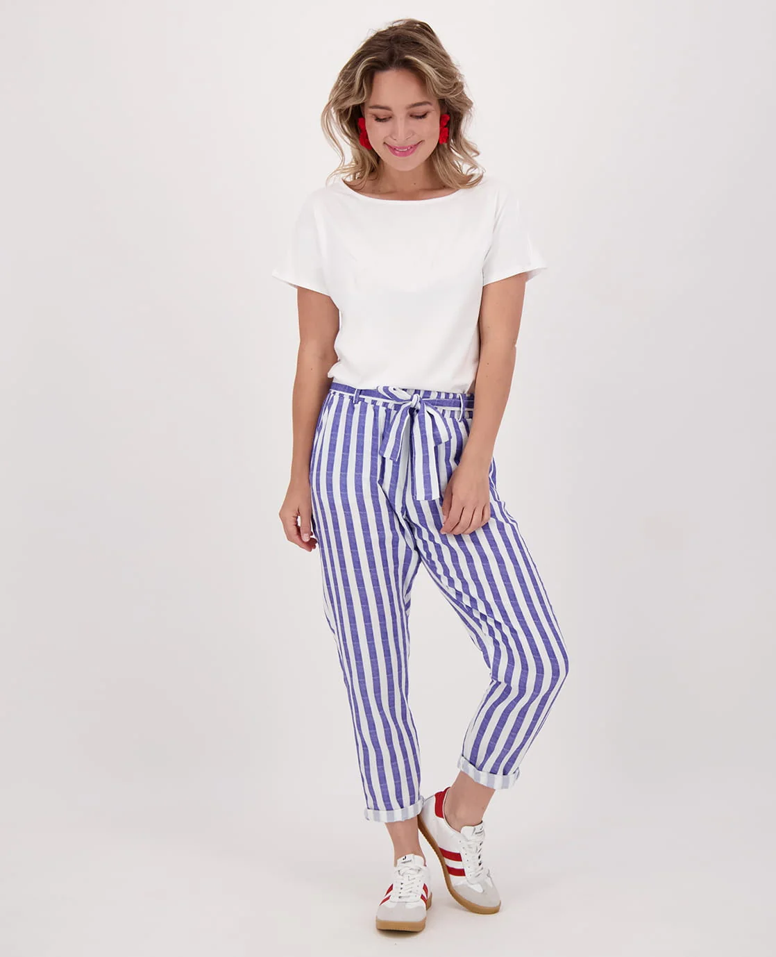 Pant Fancy Élégant 7/8 | Wit/Deep Marine - Image 8