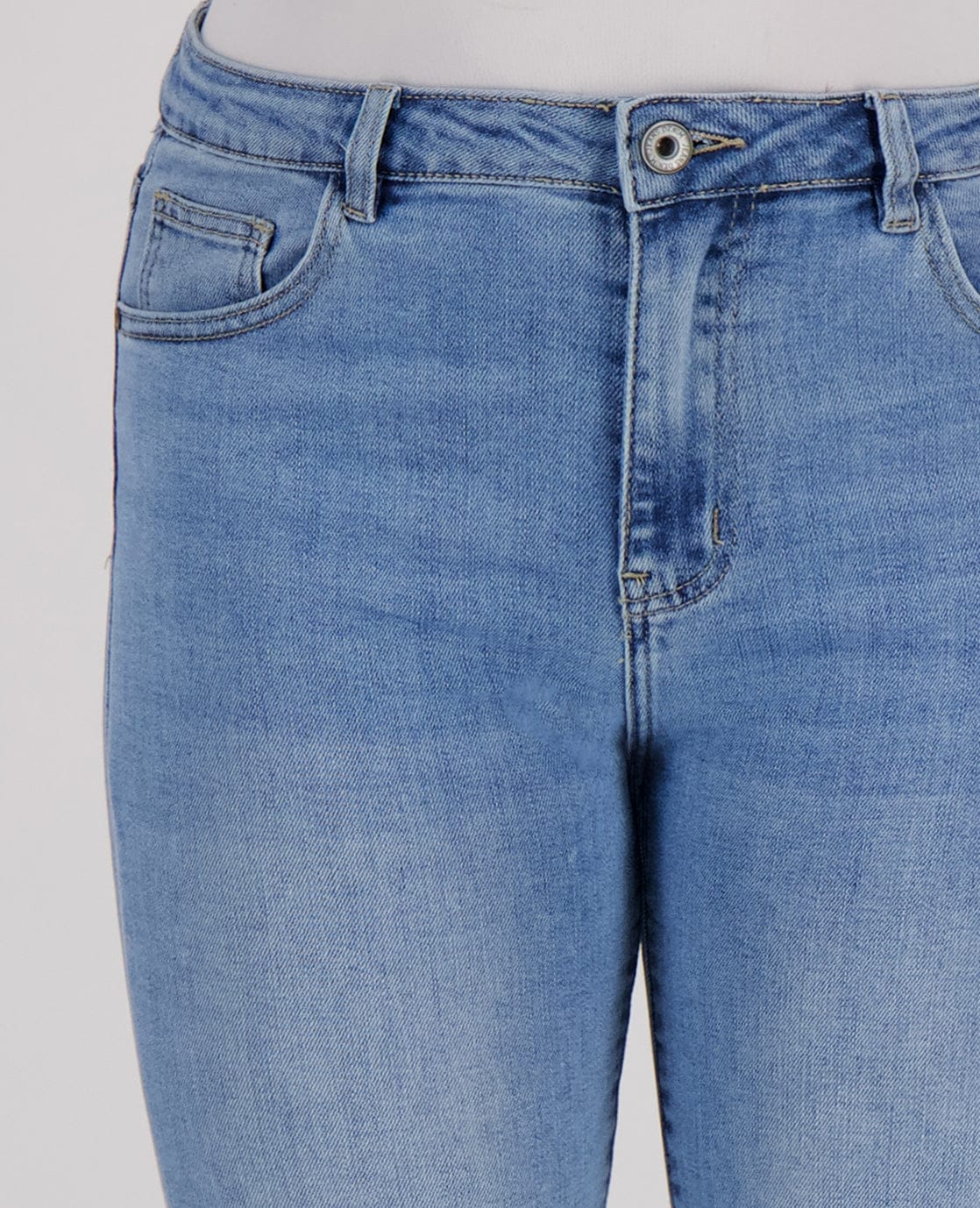 Pant Flare 7/8 Stretch Denim | Medium Denim Blue - Image 3