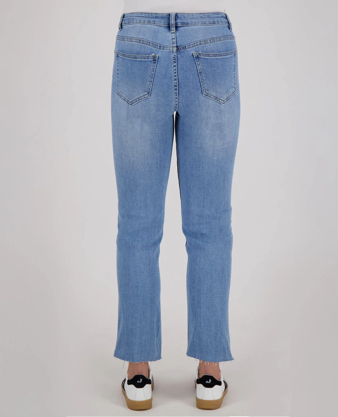 Pant Flare 7/8 Stretch Denim | Medium Denim Blue - Image 5
