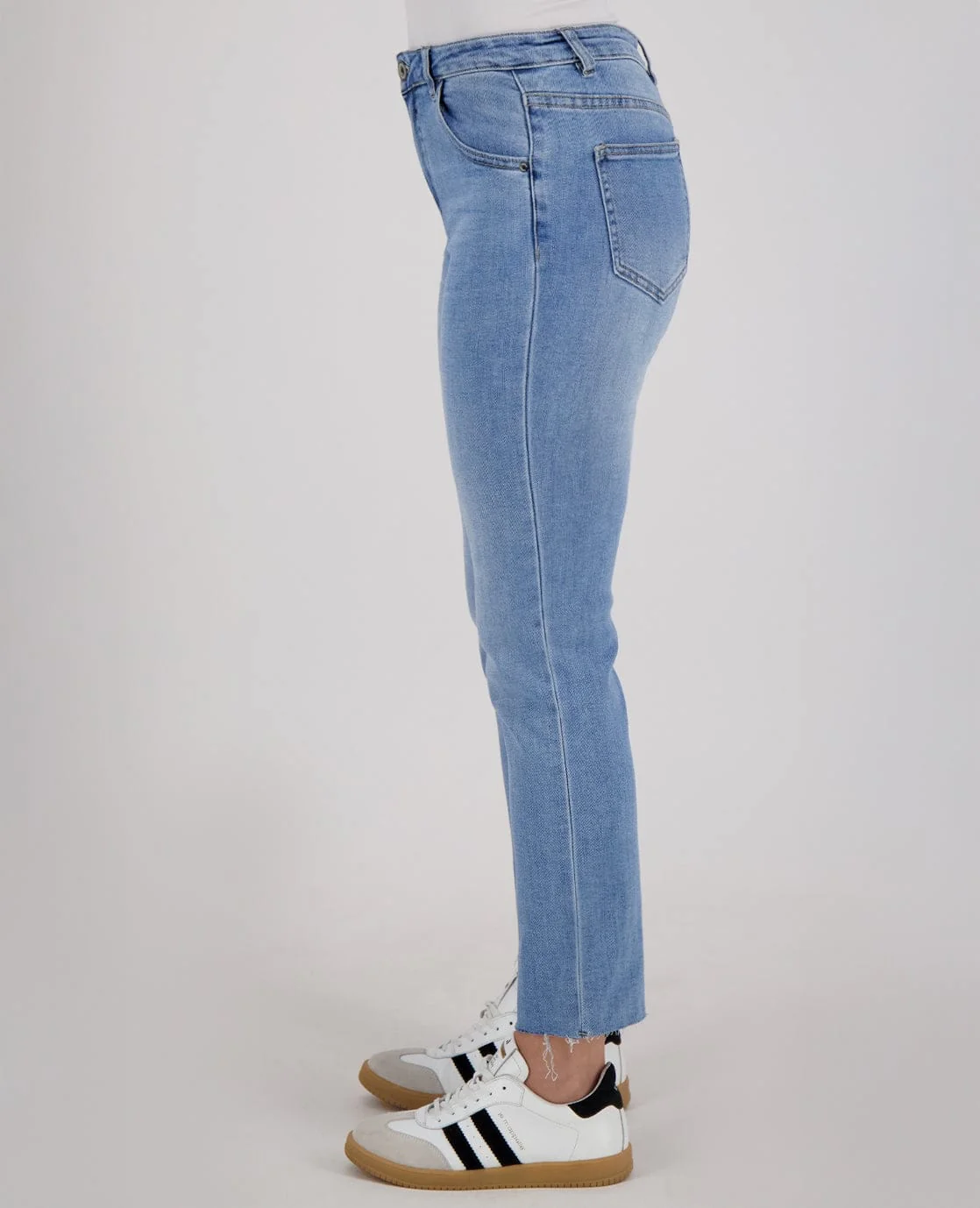 Pant Flare 7/8 Stretch Denim | Medium Denim Blue - Image 6