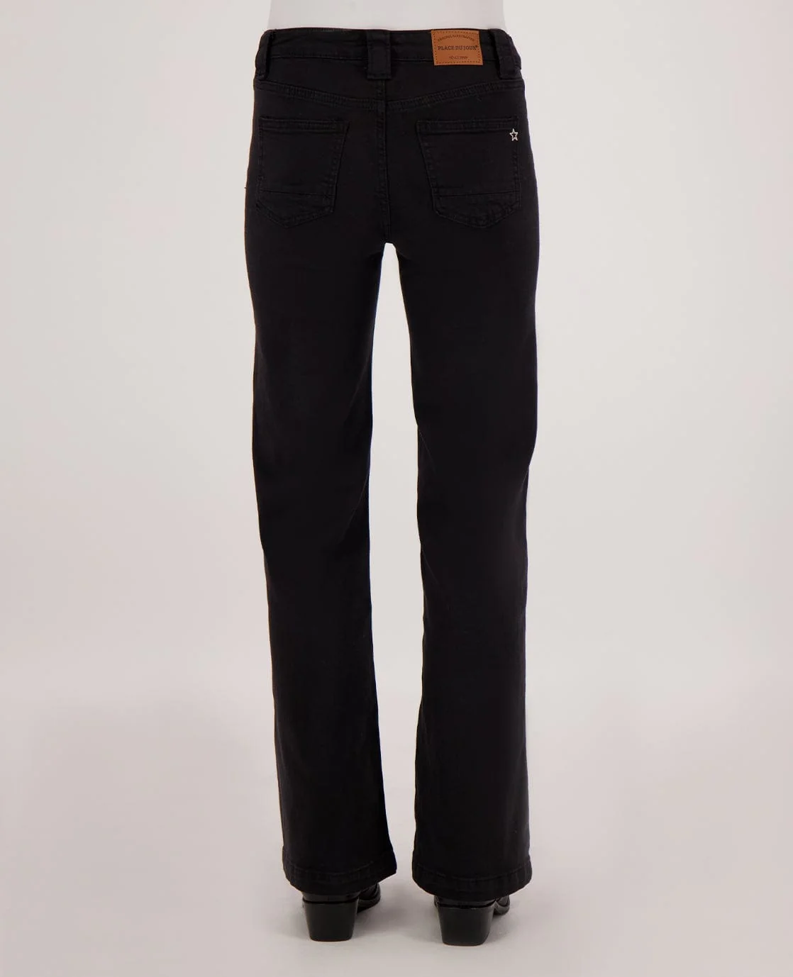 Pant Flare Denim | Zwart - Image 4