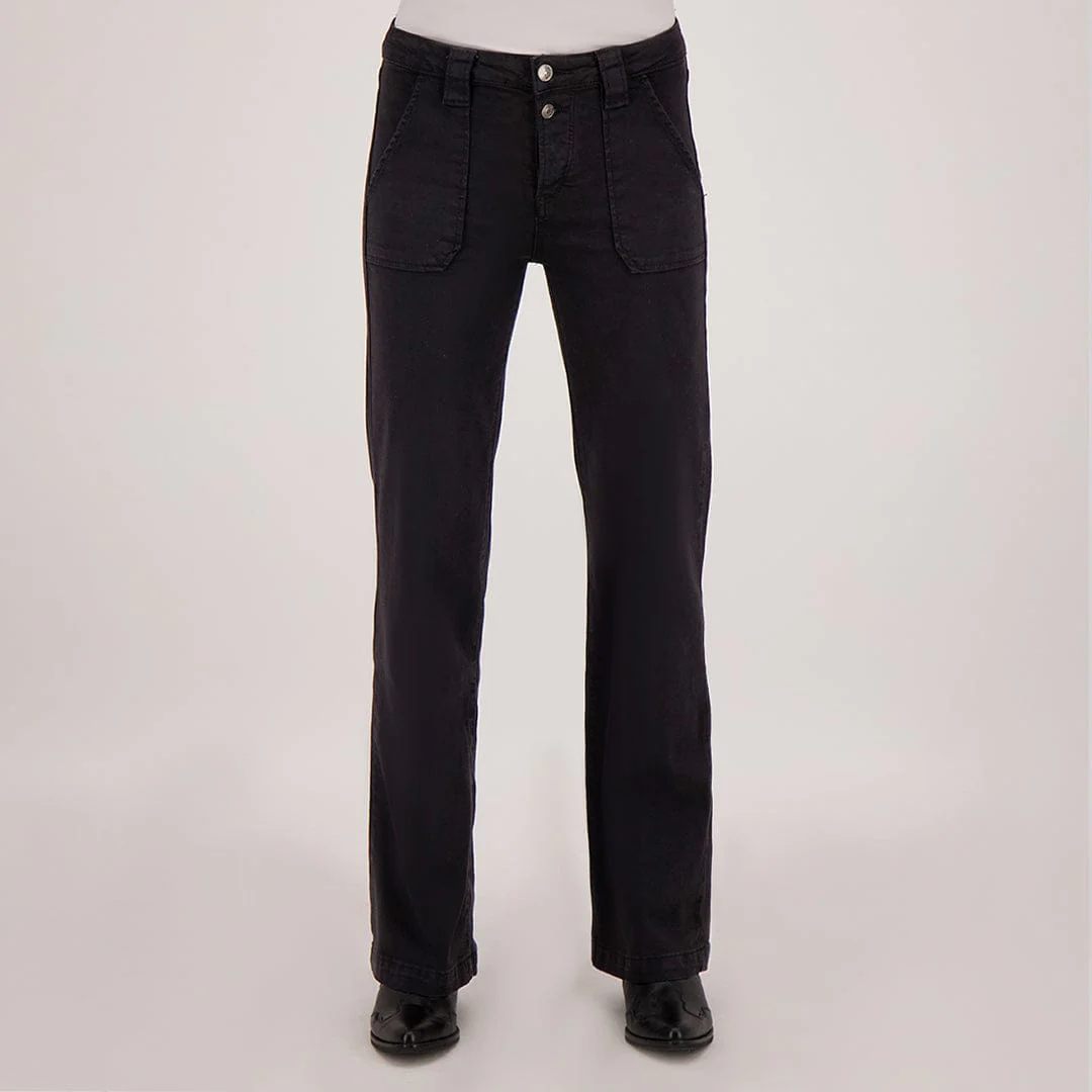 Pant Flare Denim | Zwart - Image 8