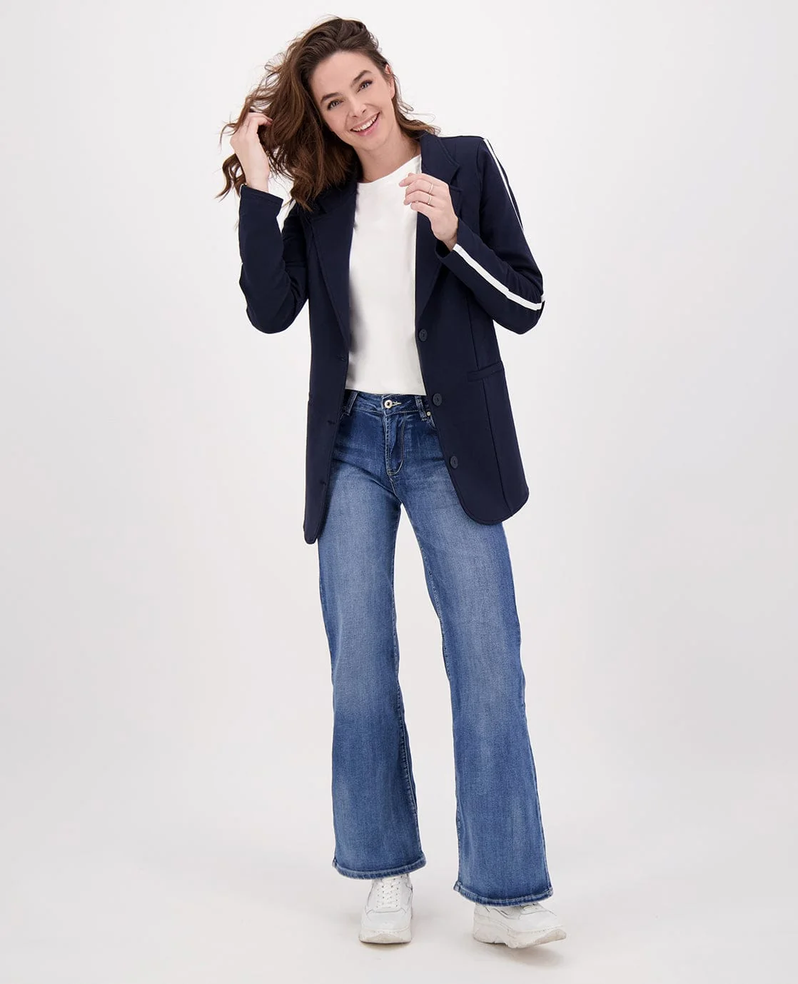 Pant Flare Superstretch Denim | Medium Denim - Image 2