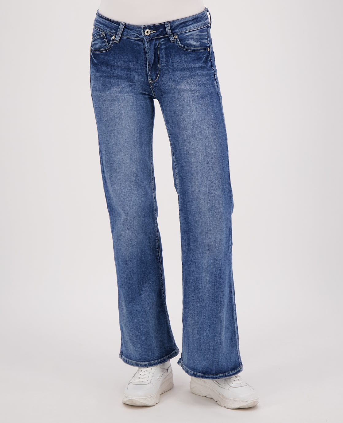 Pant Flare Superstretch Denim | Medium Denim - Image 3