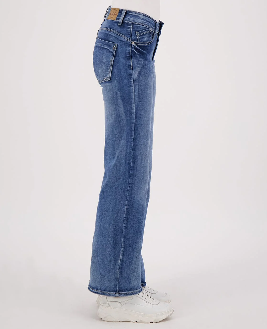 Pant Flare Superstretch Denim | Medium Denim - Image 4