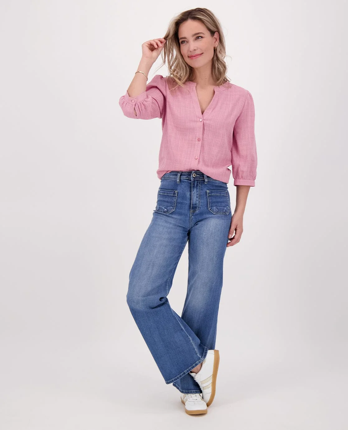 Pant Flare Superstretch Denim | Denim Blue