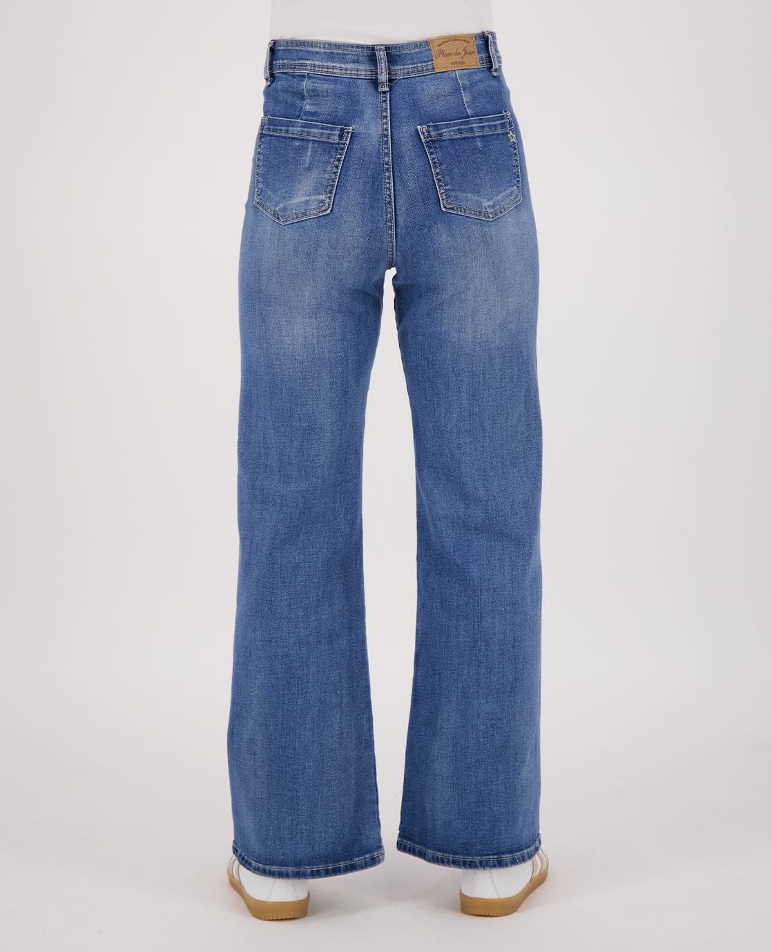 Pant Flare Superstretch Denim | Denim Blue - Image 4