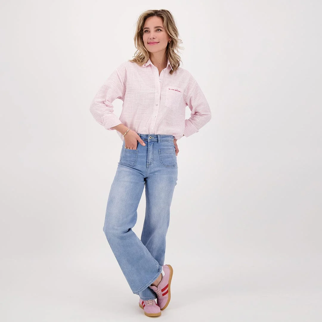 Pant Flare Superstretch Denim | Light Denim - Image 7