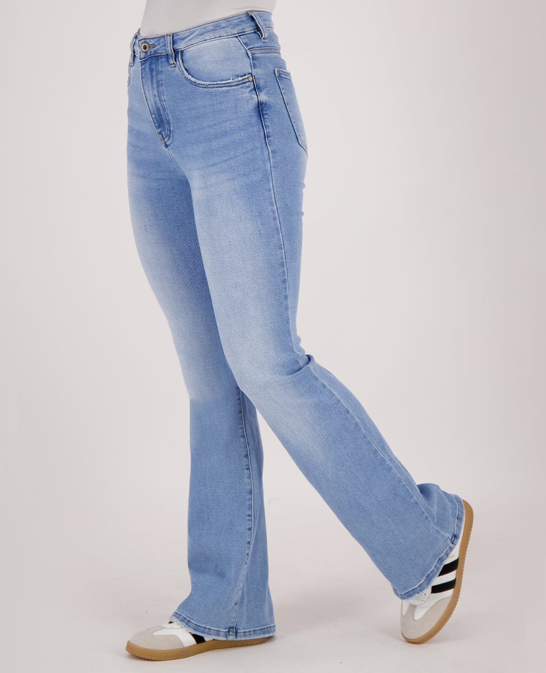 Pant Flare Superstretch Denim | Light Denim - Image 5
