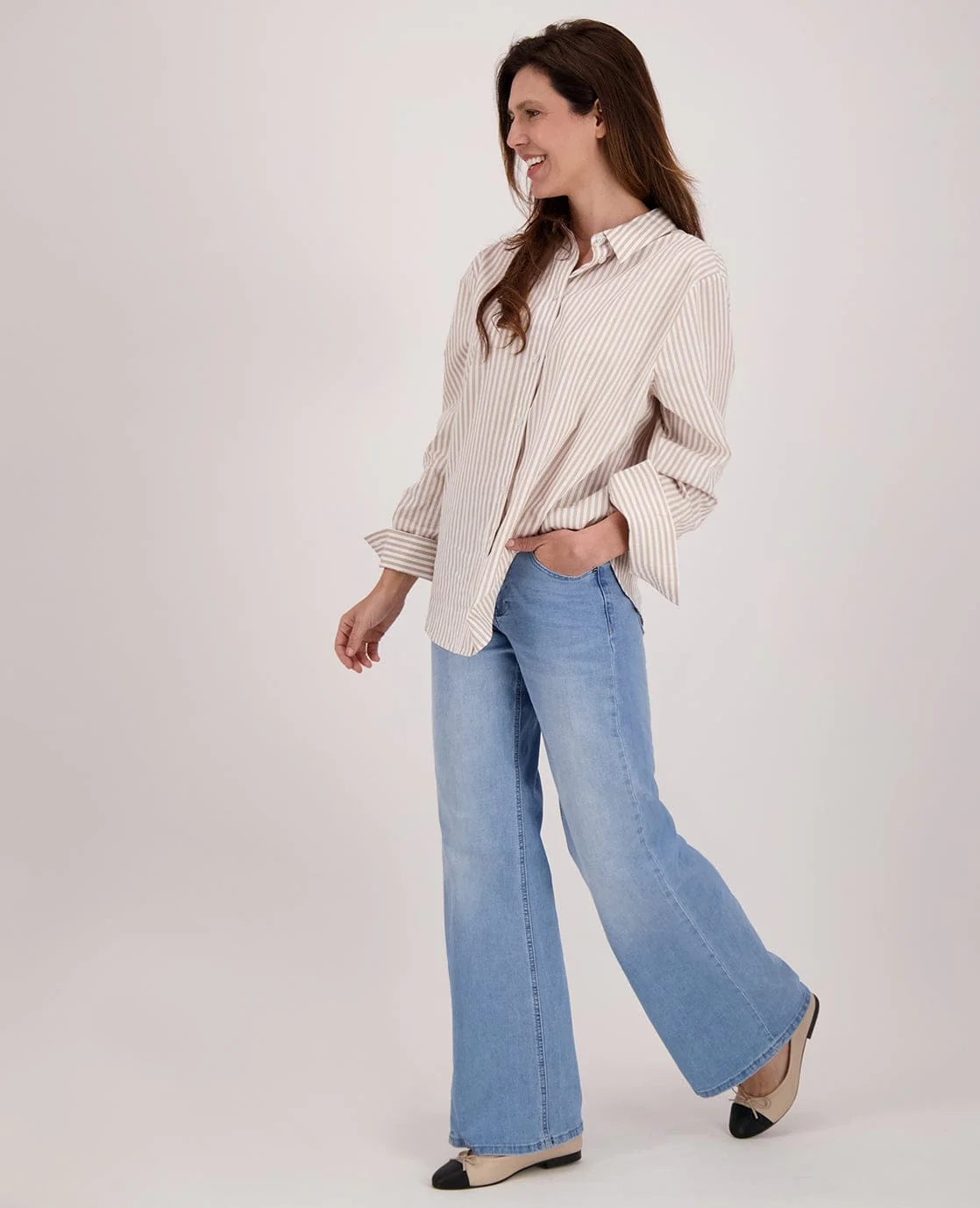 Pant Flare Superstretch Denim | Light Denim - Image 7