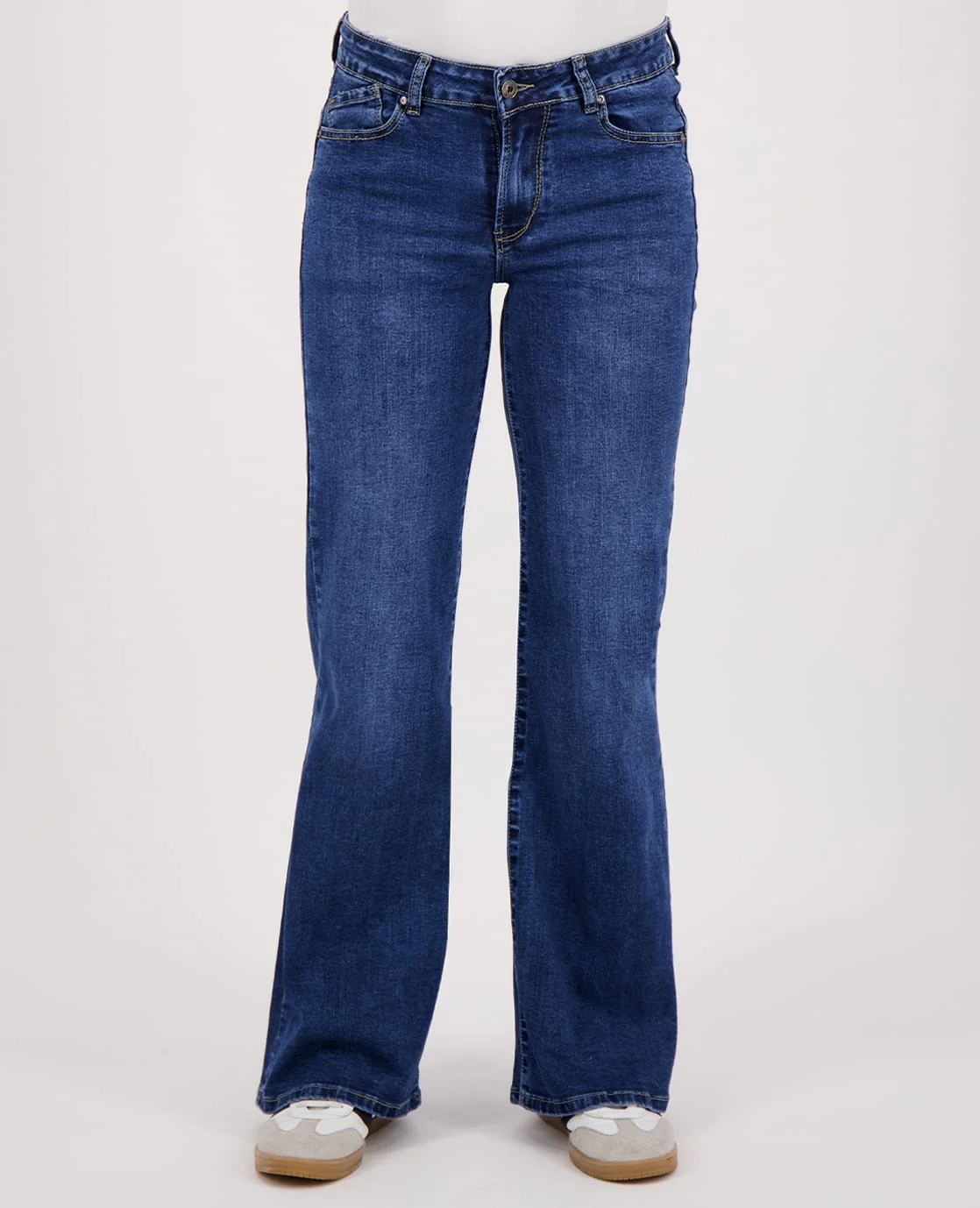 Pant Flare Superstretch Denim | Medium Blue - Image 3