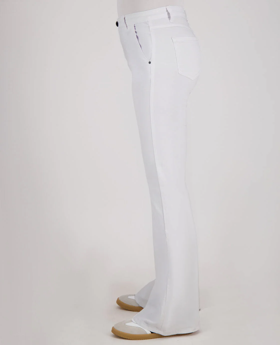 Pant Flare Superstretch Denim | Wit - Image 4