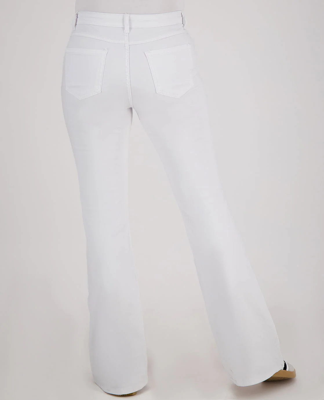 Pant Flare Superstretch Denim | Wit - Image 5