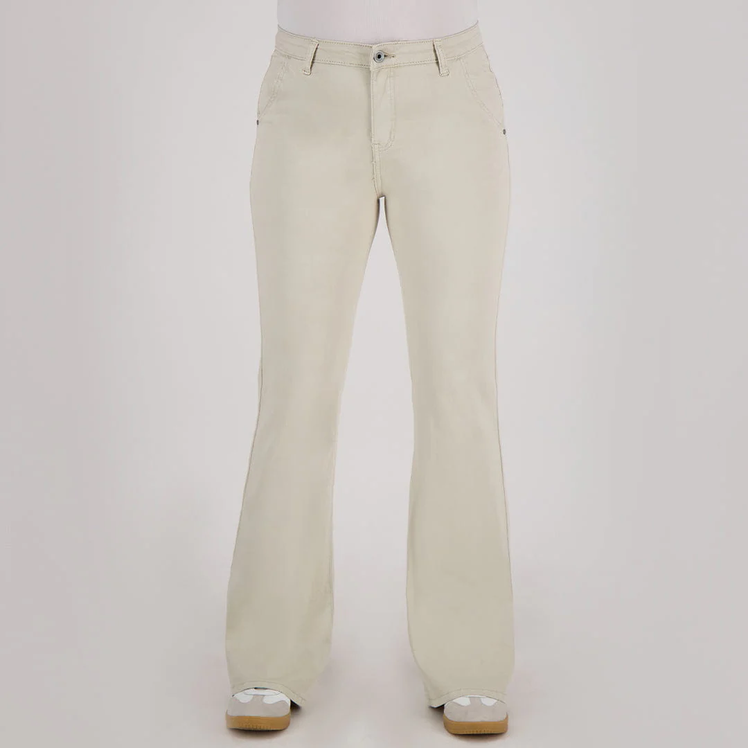 Pant Flare Superstretch Denim | Zand - Image 6