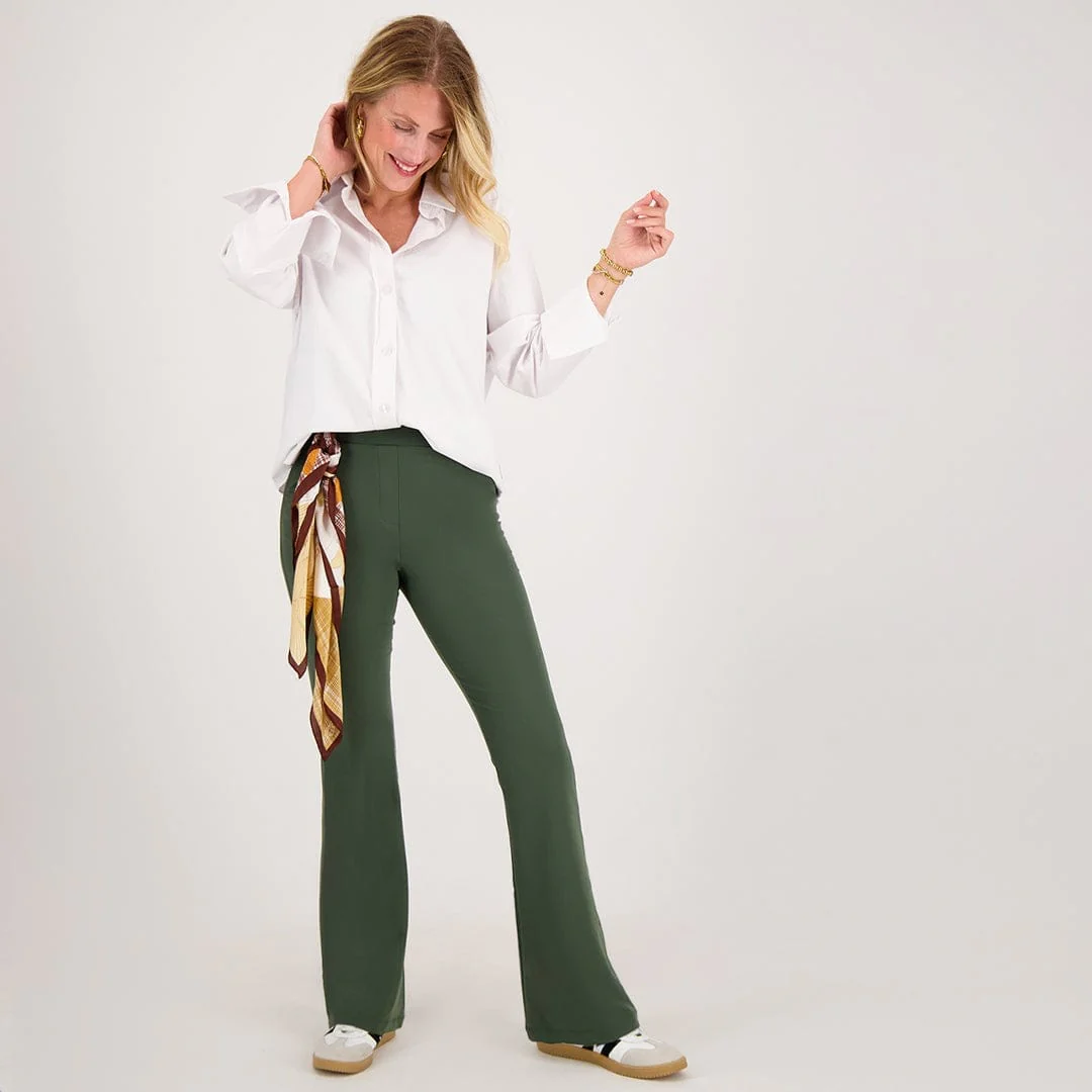 Pant Flare Travel | Autumn Green - Image 7