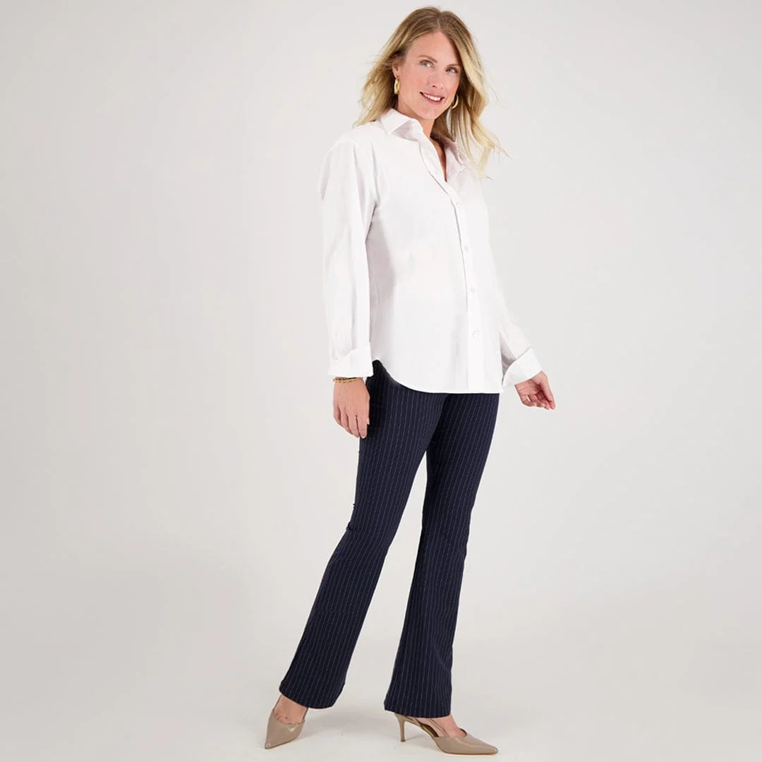 Pant Flare Travel | Donkerblauw/Wit - Image 7