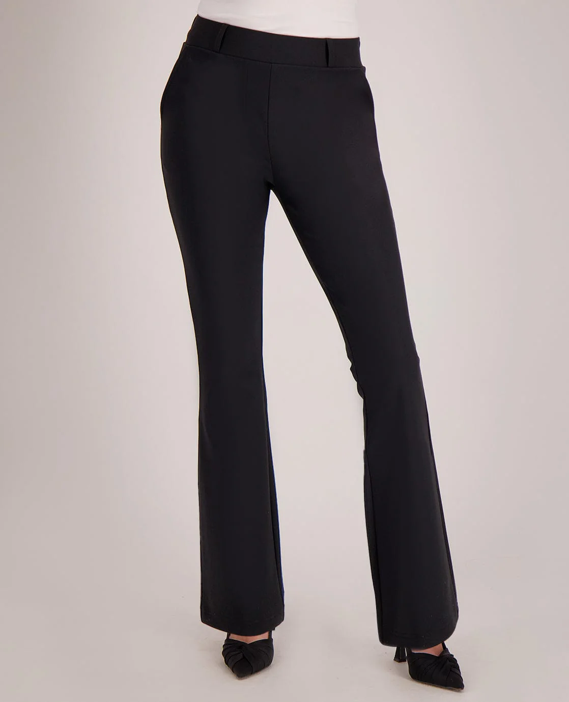 Pant Flare Travel Bonded | Zwart - Image 4