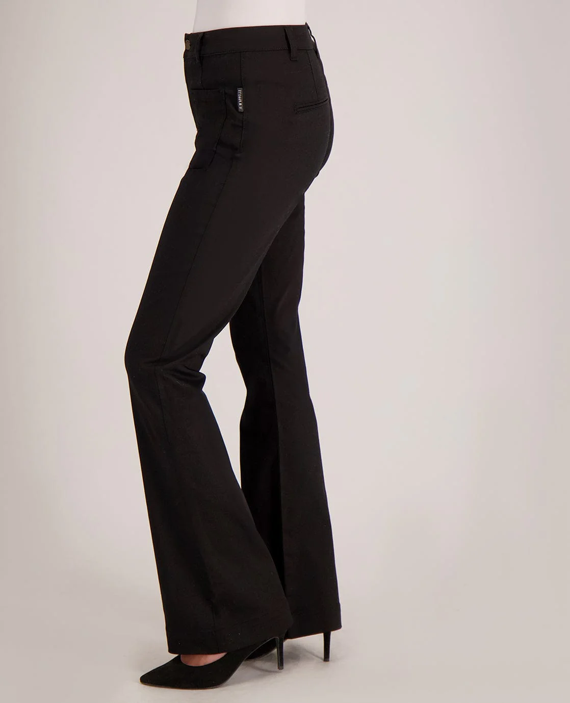 Pant Flare Stretch Denim | Zwart - Image 4