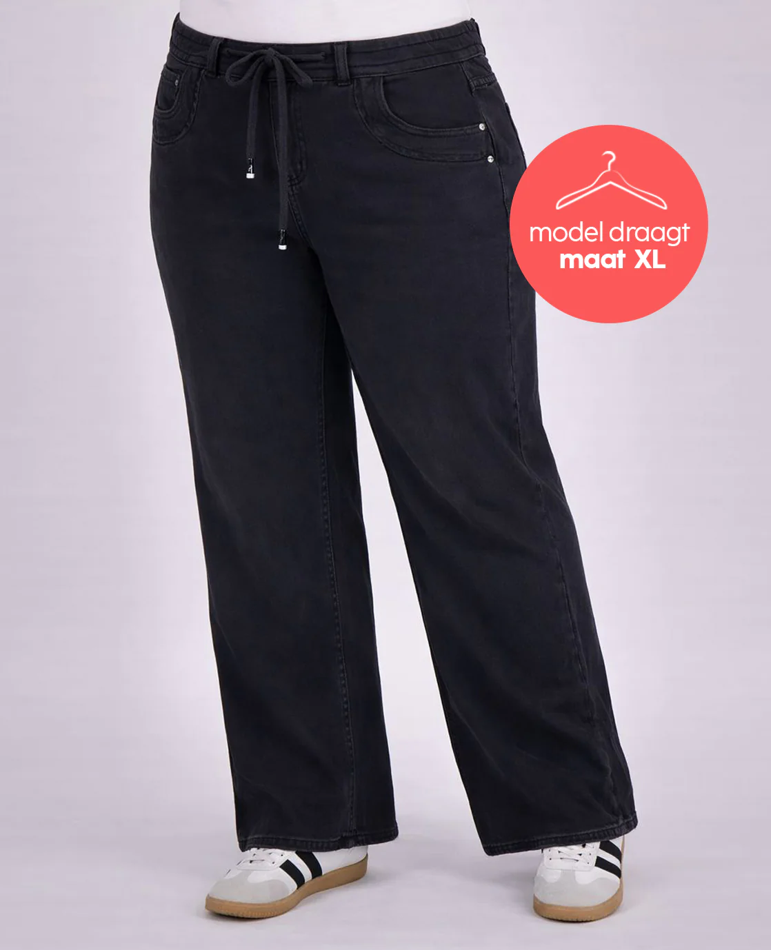 Pant Fleur Jogg Denim | Zwart - Image 8