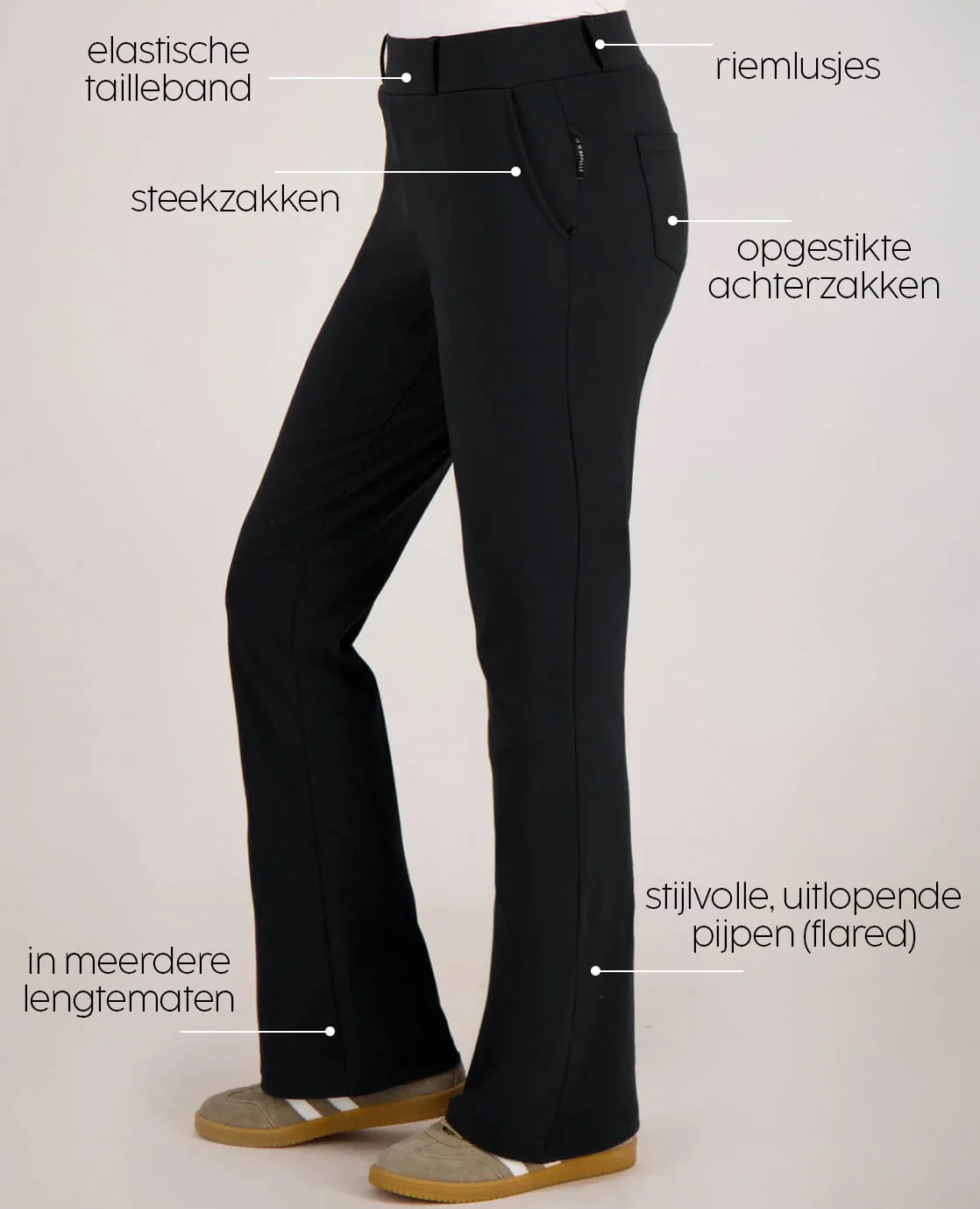 Pant Isa Travel Brushed | Zwart - Image 2