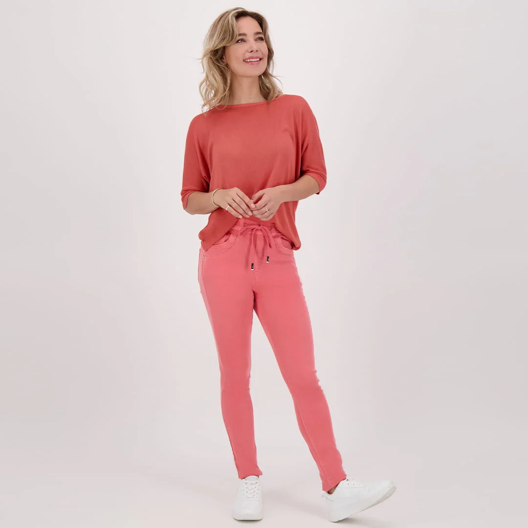 Pant Jogg Denim | Bright Coral