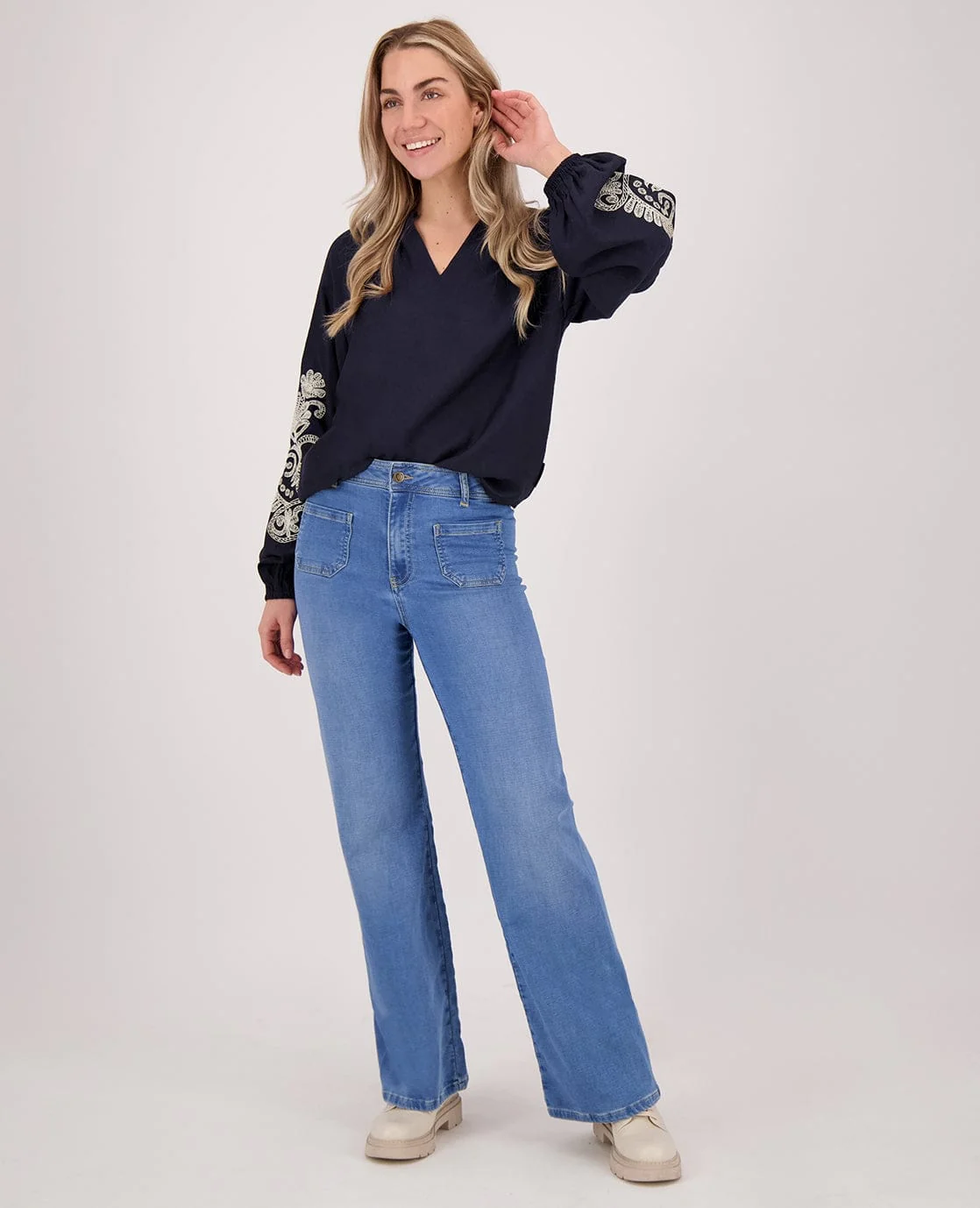 Pant Jogg Denim Straight | Light Denim - Image 6