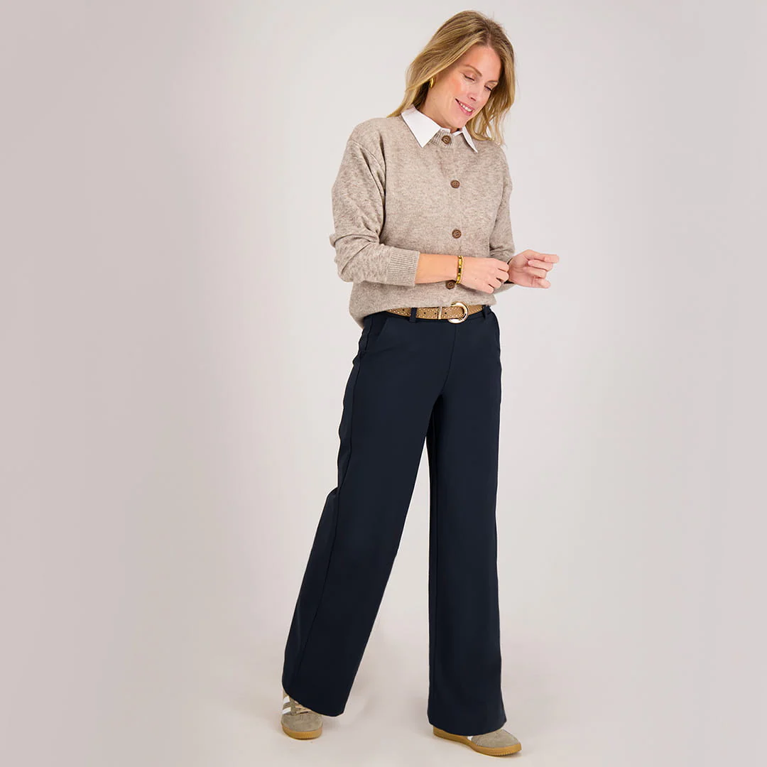 Pant Lizzy Travel Brushed | Donkerblauw - Image 8