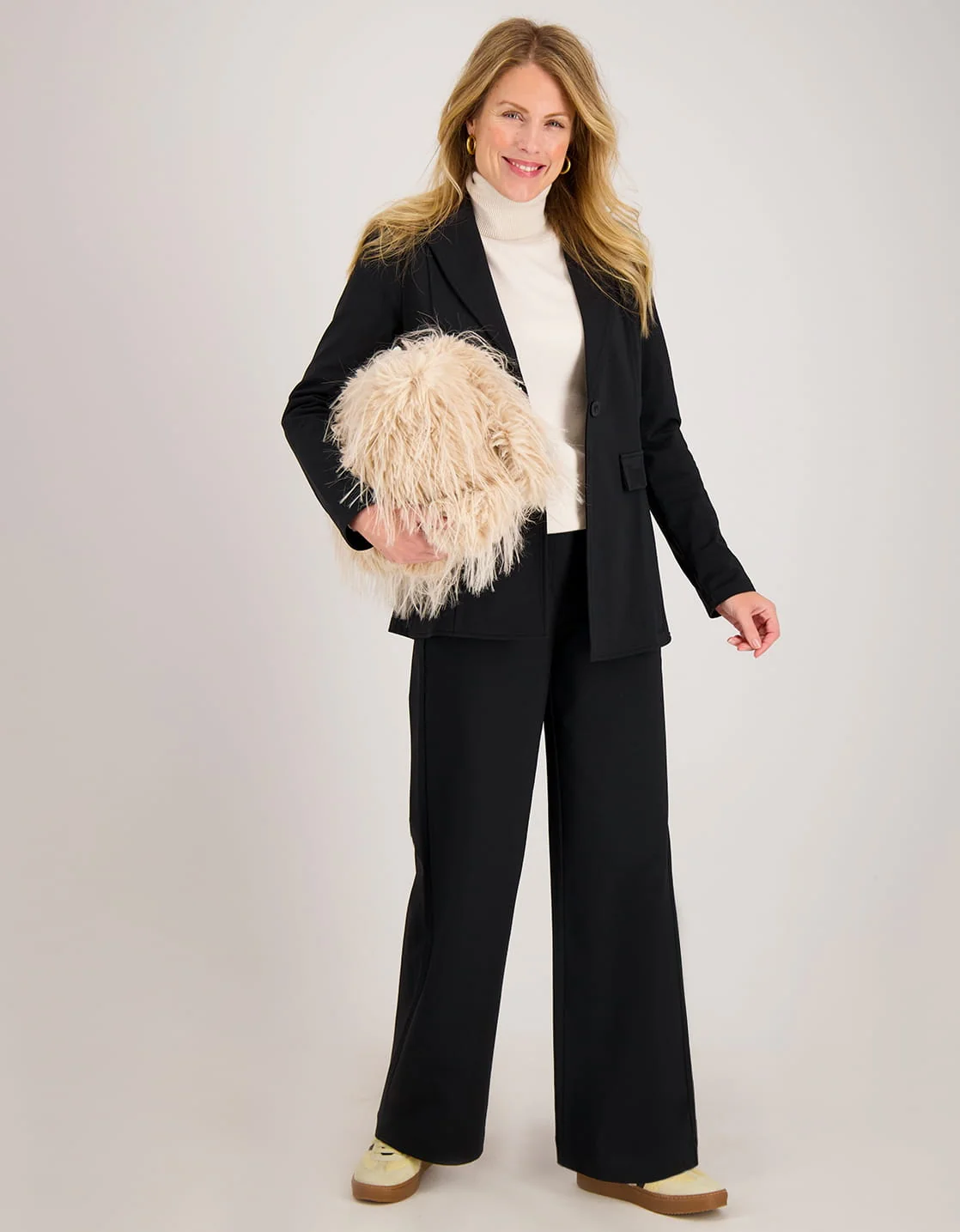 Pant Lizzy Travel Brushed | Zwart - Image 10