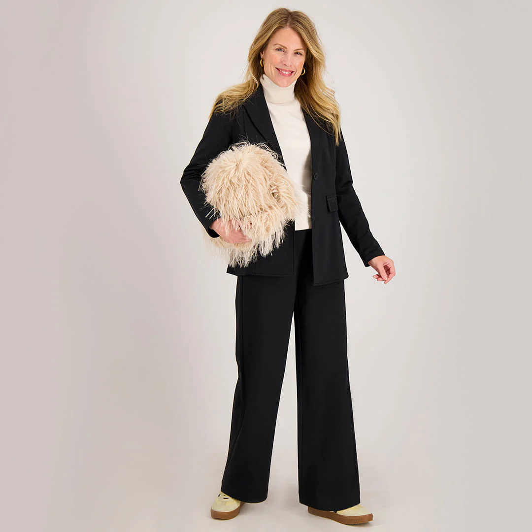 Pant Lizzy Travel Brushed | Zwart - Image 11