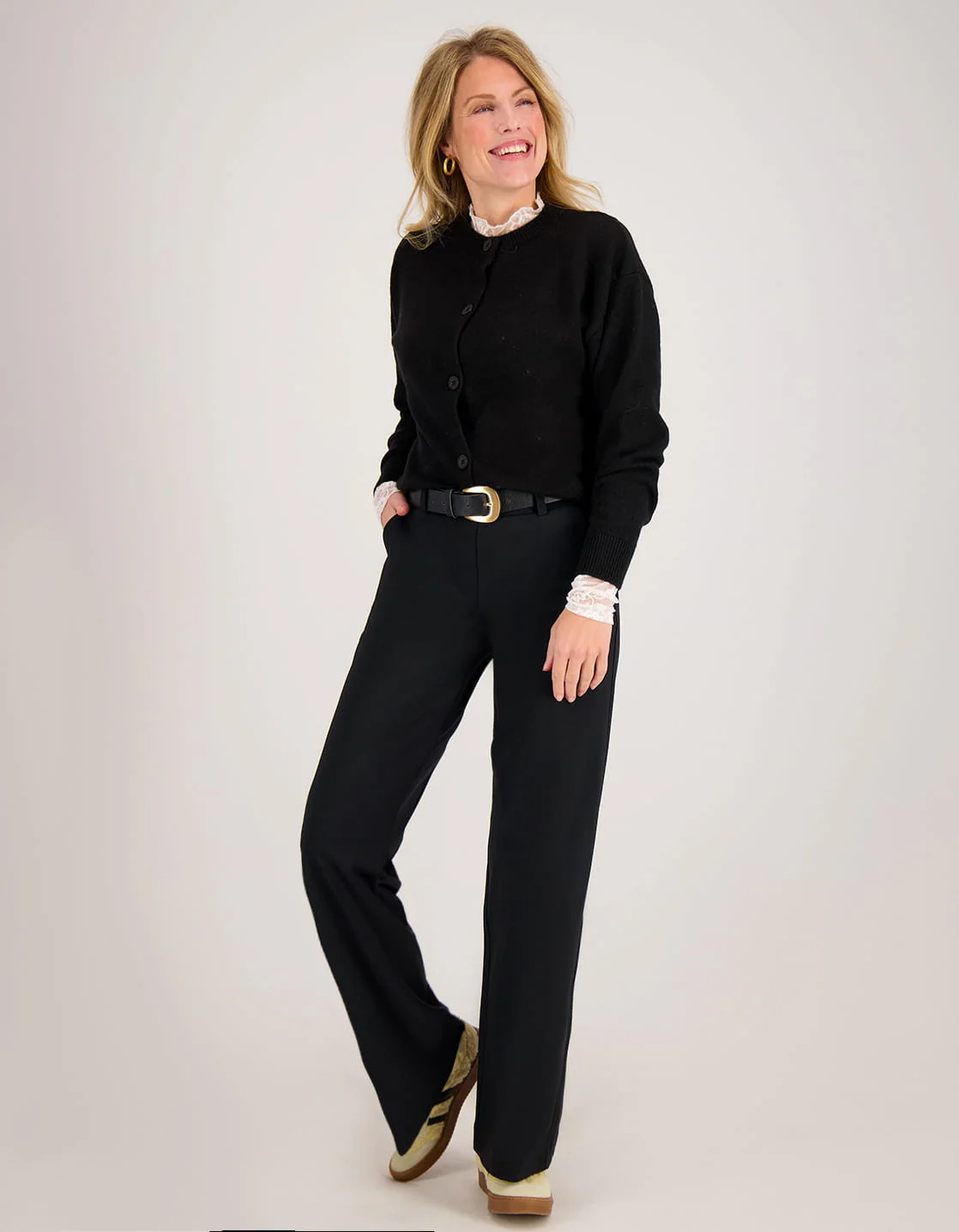 Pant Lizzy Travel Brushed | Zwart - Image 9